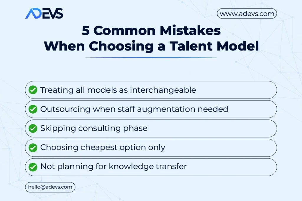 5 Common Mistakes When Choosing a Talent Model
