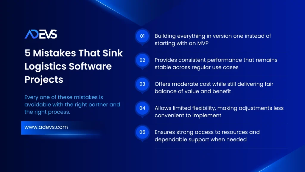 5 Mistakes That Sink Logistics Software Projects